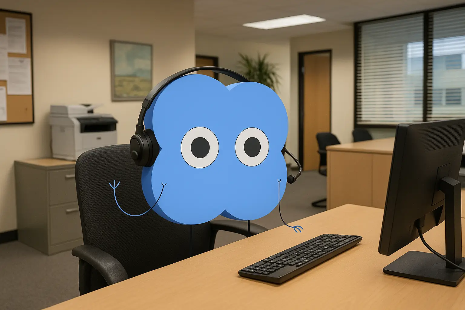 20250512_1604_Mascot in Office_remix_01jv2cw2cmfeqvq0hytycxad18.webp